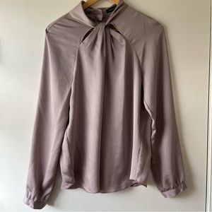 Banana Republic Mauve Twist Neck Blouse - Size M